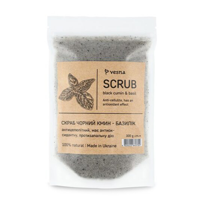 Скраб для тіла Vesna Scrub Black Cumin &amp; Basil Чорний кмин та базилік, 300 г